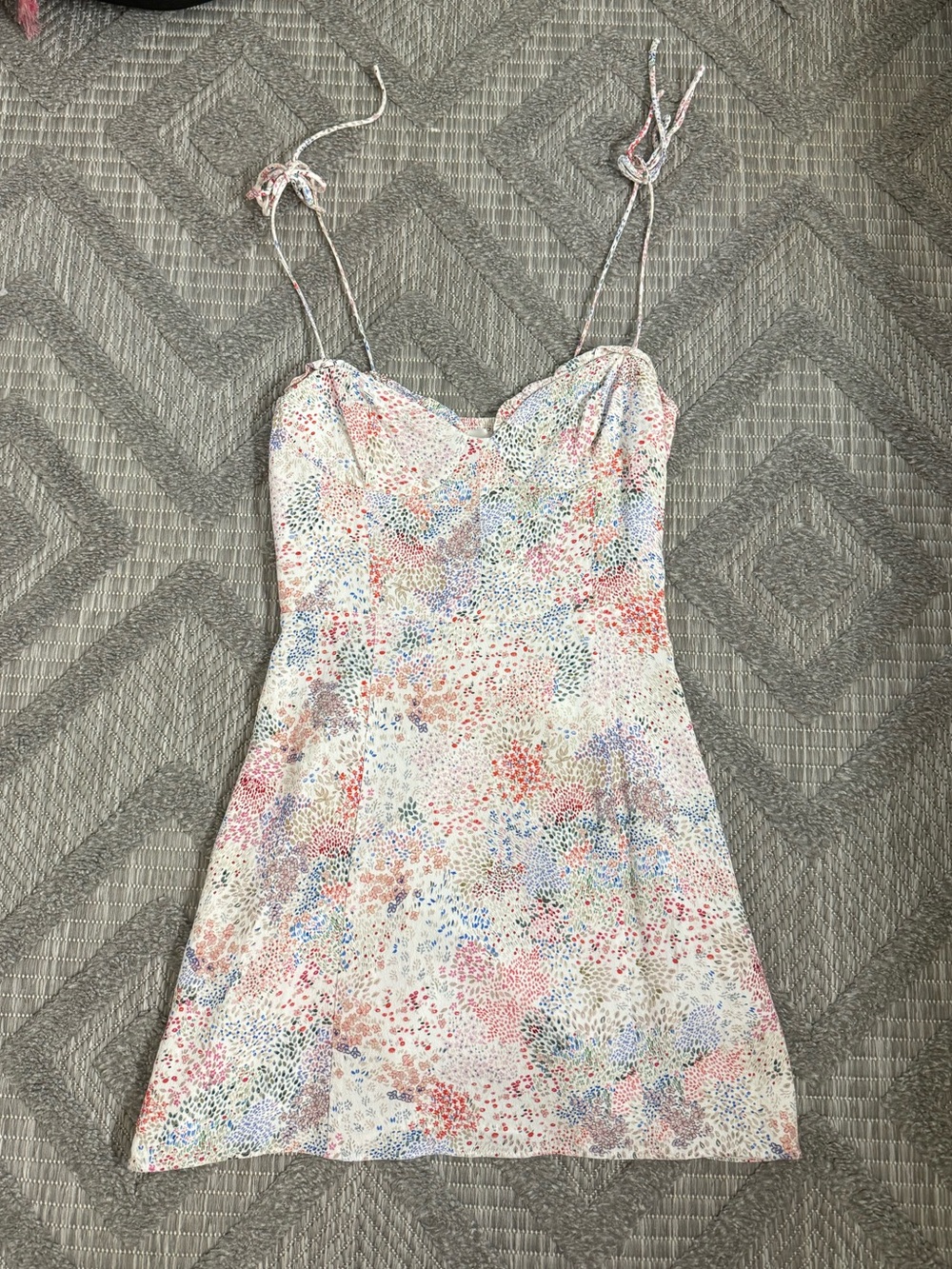 Wilfred Cream Floral Smocked Neckline Dress